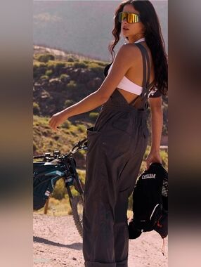 Free People Uphill Onesie Charcoal Jumpsuit